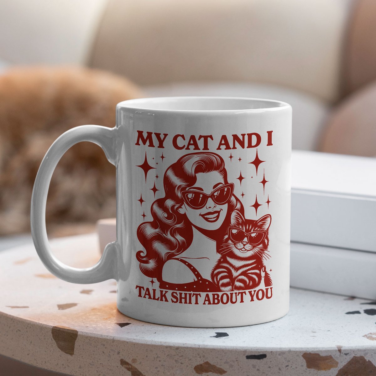 Creasowl® - My cat and I - Koffiemok - Cadeau voor vrouw - Koffie mok - Grappige cadeaus - Cadeau voor vriendin - Kado katten - Kado vrouw - Cadeautje voor haar - Mokken en bekers - Verjaardag cadeau - Koffiekopjes - Mok met tekst