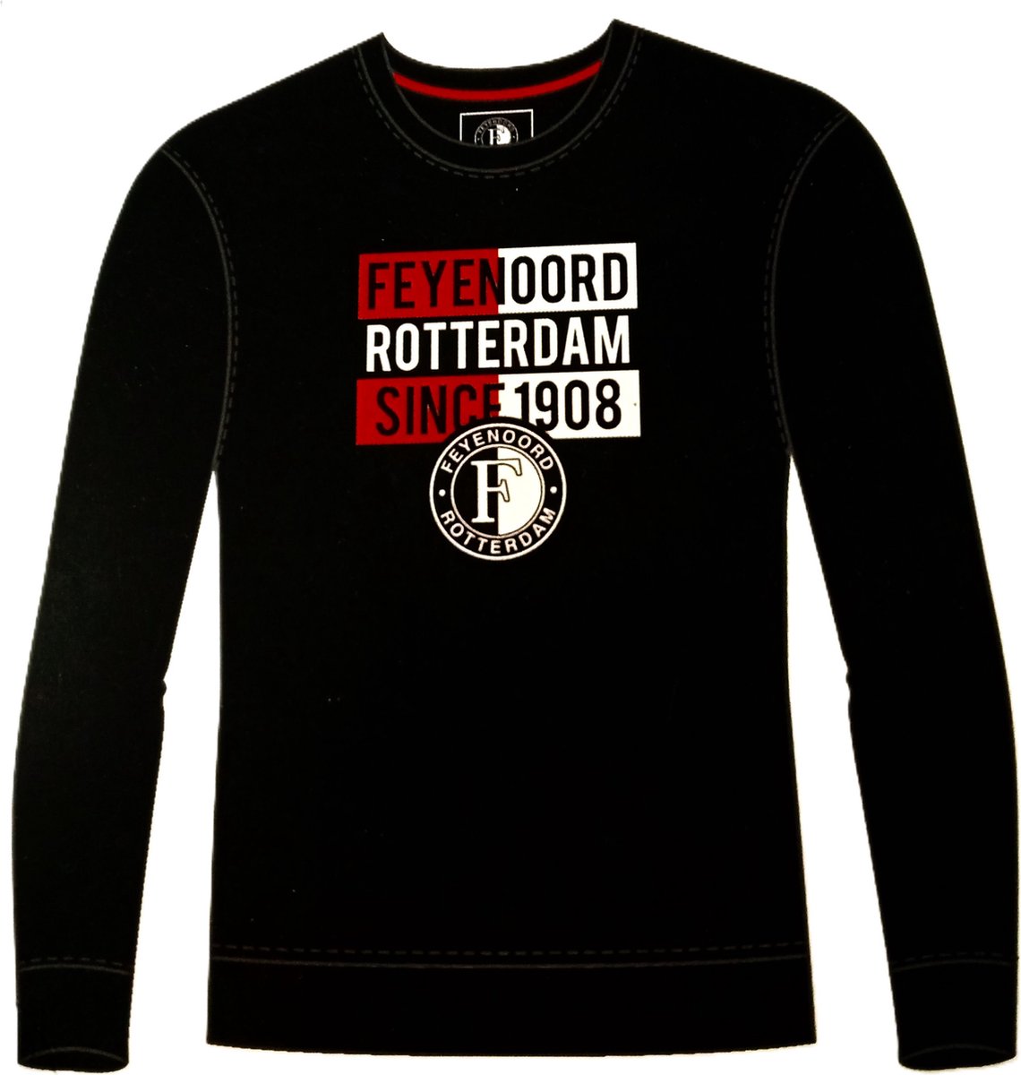 Feyenoord - Sweater - Maat 104/110 - Shirt - Zwart - Kinderen