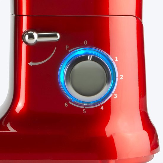 White-Label® Mixer met Mengkom - Keukenmachine - Keukenrobot - Rood van Merkloos — afbeelding 3