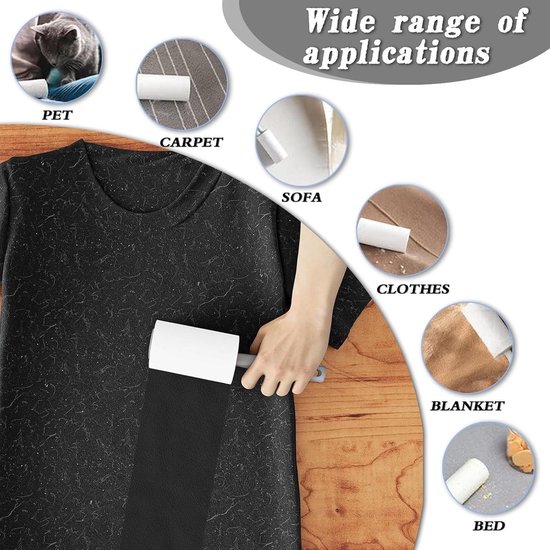 Omtofo 720 vellen pluisrol, 6 rollen met 2 handgrepen, extra kleverige pluisrol, kleding, pluisroller, dierenharen voor kleding, haar, bank, bed, kattenhaar, hondenhaar, 120 vellen/rollen Omtofo 720 vellen pluisrol, 6 rollen met 2 handgrepen, extra kleverige pluisrol, kleding, pluisroller, dierenharen voor kleding, haar, bank, bed, kattenhaar, hondenhaar, 120 vellen/rollen