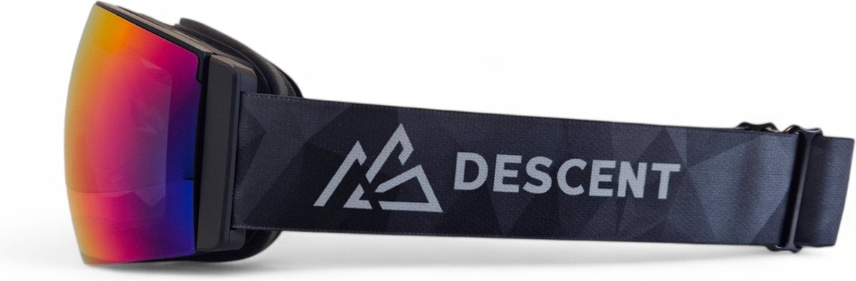 DESCENT Goggle - Skibril - the Panorama - Blackout - met magnetisch verwisselbare lens, hard case & extra lens