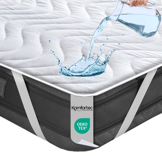 Komfortec Waterdichte Matrasbeschermer 90x200 cm–Wit