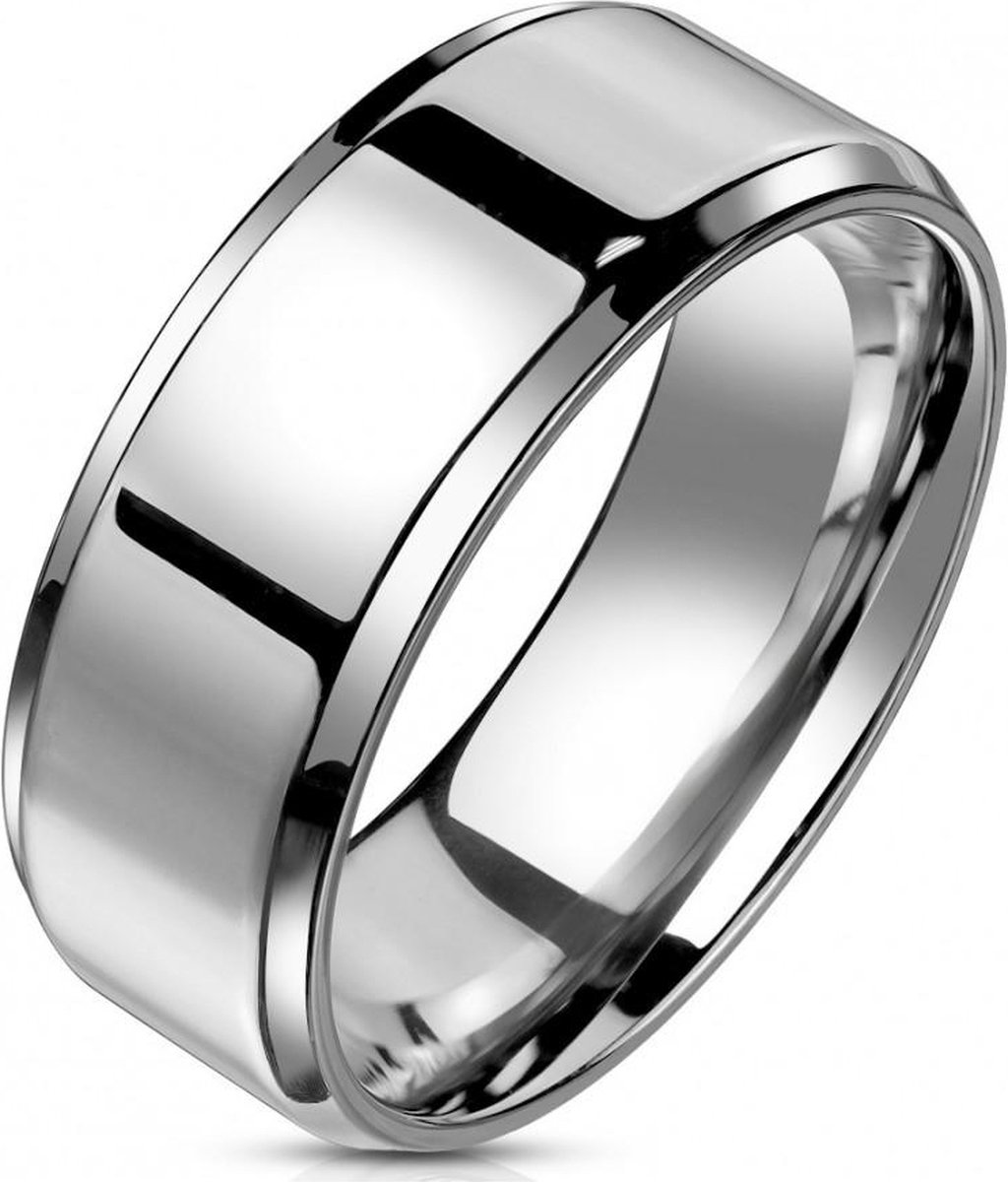 NEFET® - Casual Ring Zilver - Ringen - Roestvrij Staal - Maat 21 - Zilverkleurig - Heren / Dames - ideale geschenk - Cadeau voor Man - Cadeautjes Accesoires - Trendy