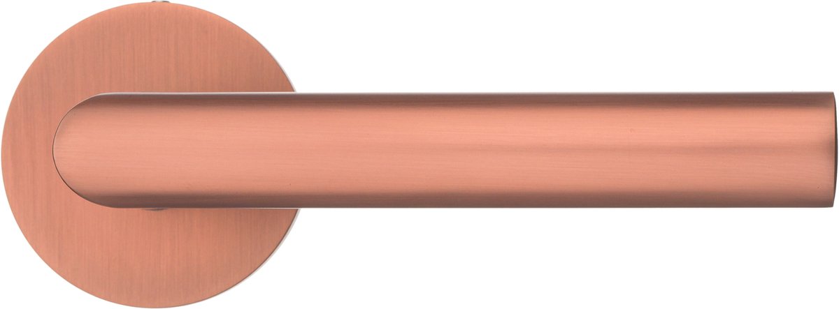 Ostiumhome® - Deurbeslag- Deurklink- Mat koper - Rond rozet - 145 mm - Bolzano