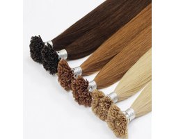 LUXEXTEND Keratin Hair Extensions #6 | U Tip | 60 CM | 25 Stuks | 25 gram | Luxury Hair A+ | Human Hair Keratin | Remy Sorted & Double Drawn | Extensions Human Hair| Echt Haar | Wax Extensions| Haarverlenging