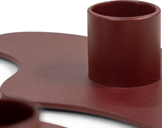 Spinder Design kandelaar Melt - Burgundy - set van 3 - Staal