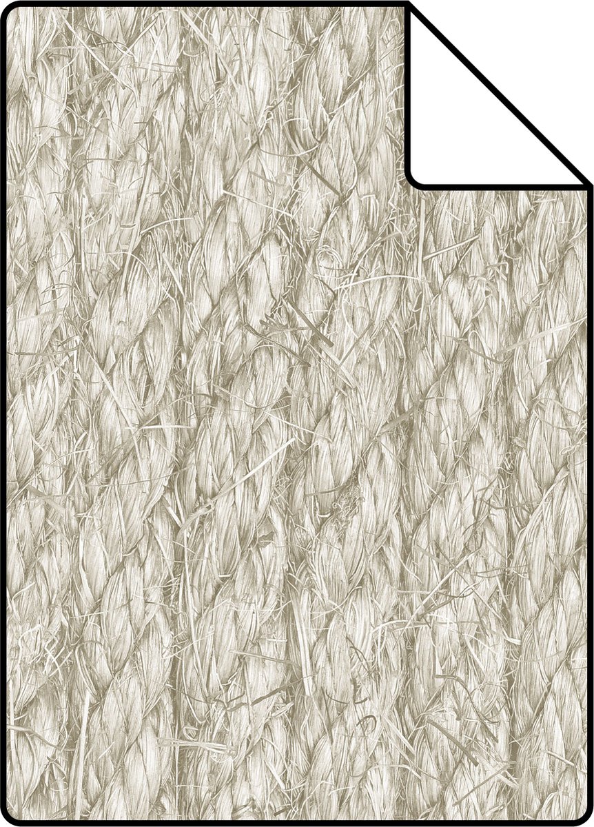 Proefstaal ESTAhome behang touw-motief beige - 26.5 x 21 cm - 138246-S