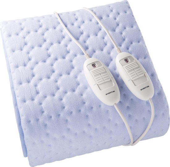 Inventum HN236I - Elektrische onderdeken - 2 persoons - 150x150 cm - Fleece - Lichtblauw