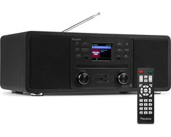 Internetradio - Audizio Avola alles-in-één radio met Bluetooth - DAB+/FM - CD speler - Zwart