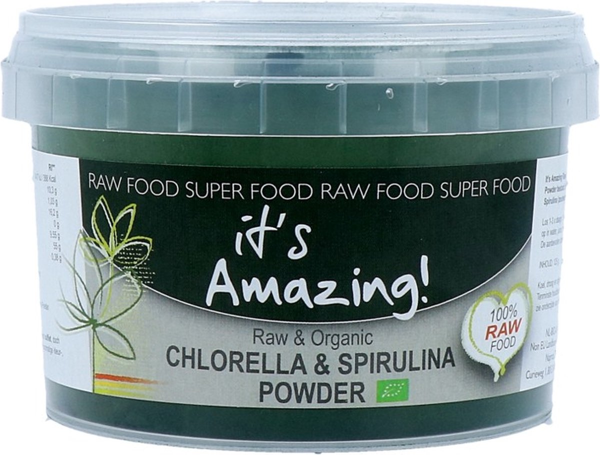 It's Amazing Bio Chlorella & Spirulina Poeder 125GR
