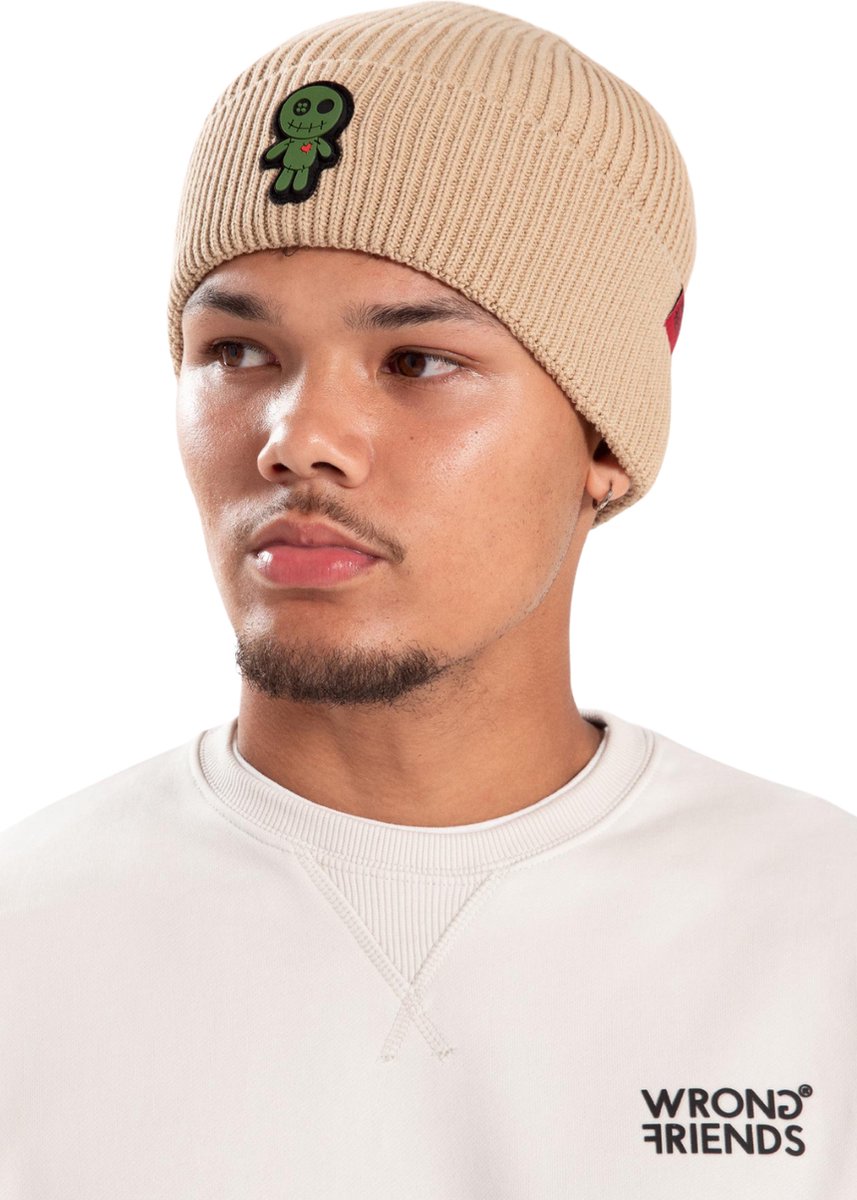 Wrong Friends Voodoo Beanie Muts Beige