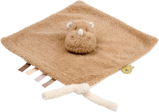 Nattou TEDDY Knuffeldoekje - Neushoorn - 39 cm - Karamel van Nattou — afbeelding 2