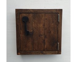 Sleutelkast steigerhout, handgemaakt met een leuk sleutel handvat