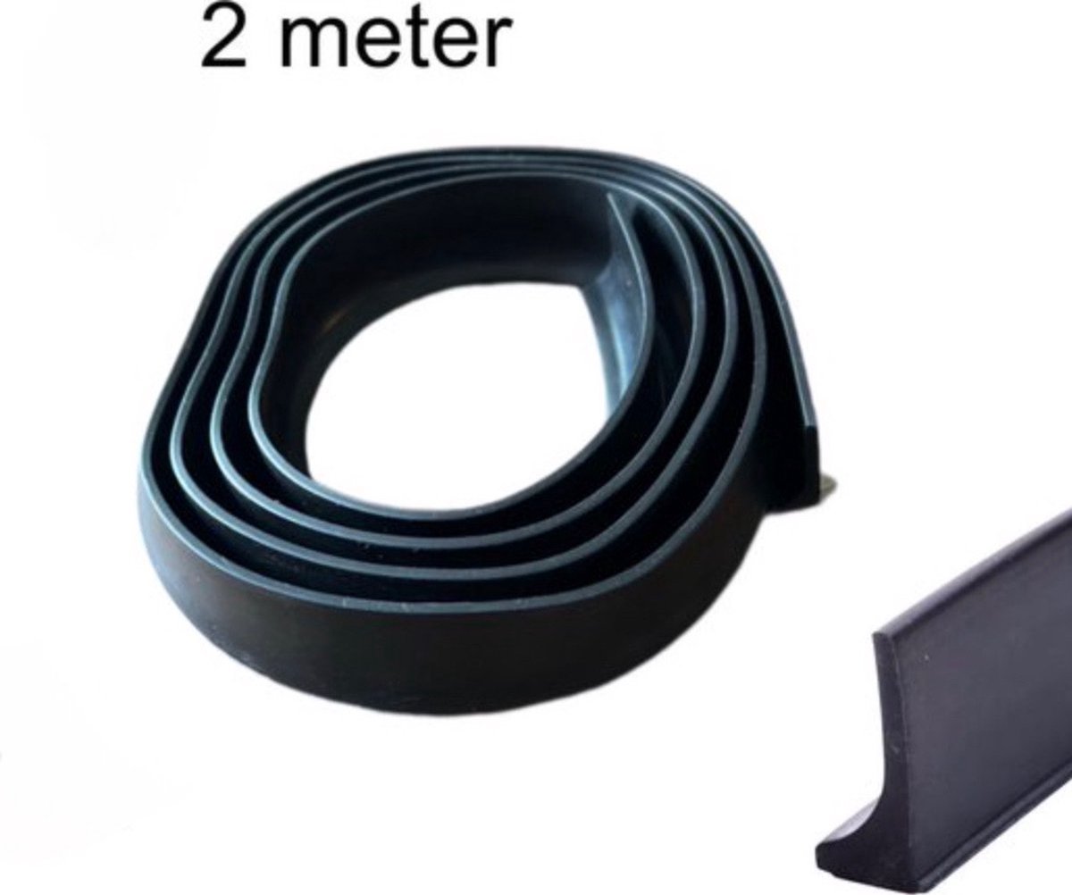 Medj - Zwart Zelfklevende Siliconen waterkering 200cm Douche Dorpel - Water stopper Badkamer - Water Dorpel Waterdorpel - Waterstopper 200cm Douchedeur - Douchebak - Douchegordijn - Water drempel - Zwembad