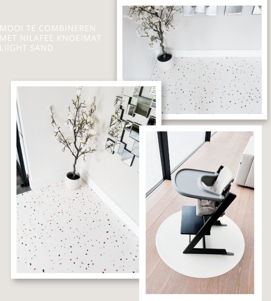 NilaFee™ - Luxe Speelmat - Foam - Baby - Speelkleed - Kruipmat - 180 x 120 x 1.5 cm - Puzzelmat - Opbergtas - Classic Wit — afbeelding 5