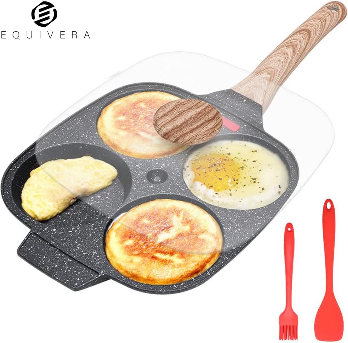 Equivera Poffertjespan - Pan voor Poffertjes - Poffertjesmaker - Poffertjespannen