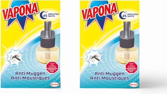 2 x recharge Vapona pour prise anti-moustique Vapona