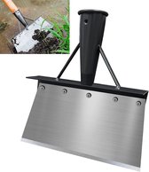 Multifunctionele tuinschep, schep voor het reinigen van de tuin, multifunctionele schep voor het reinigen van de tuin, platte schep van staal (21 cm