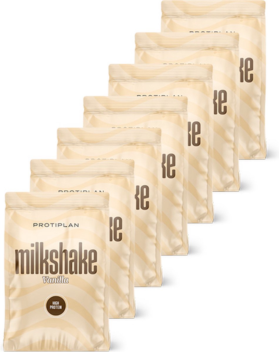 Goedkoopste Protiplan | Proteïne milkshake | Vanille| Portie | 7 Stuks | 7 x 25 gram