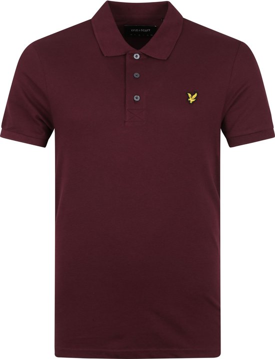 Lyle and Scott Polo Burgundy - Maat S - Heren