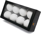 Muntel® Boules de Noël en Glas - 8 pièces - Glas - Brillant - Lait - Wit