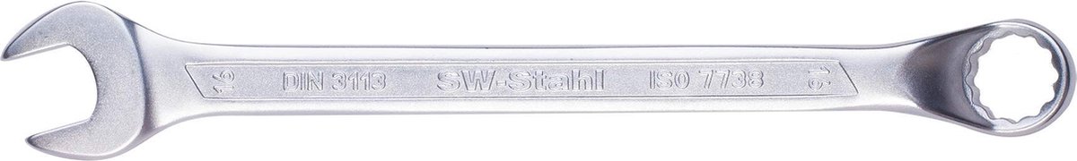 SW-Stahl 00205L Ringsteeksleutel 8 mm I steeksleutel SW 8 mm II steeksleutel 10 graden gebogen I ringsleutel I steeksleutel