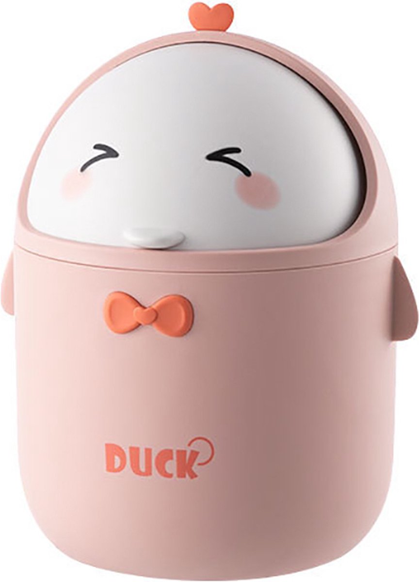 Goedkoopste Mini prullenbakje - Prullenbakje - Klein Afvalbakje Aanrecht - Afvalemmers - Kunststof - roze - schattig - 12 12 20cm