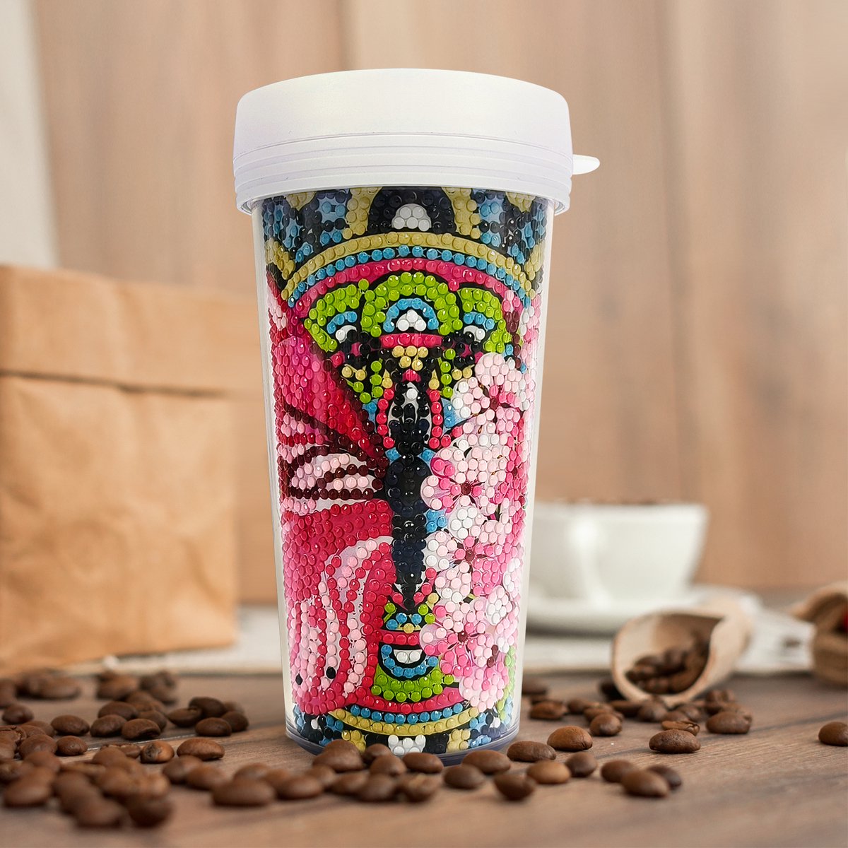 Beker 06 - Vlinder - Diamond painting - compleet pakket - Diamond painting by Wietske