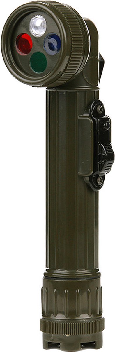 Hoeklamp LED klein legergroen met kleurenfiter
