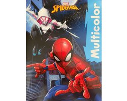 Multicolor - Marvel - Spiderman Kleurboek - 32 Pagina's - 17 Kleurplaten met 17 Voorbeelden - Voor Kinderen - Knutselen - Creatief - Uitermate Geschikt voor Kleurpotloden en Wasco