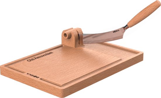 Old Amsterdam Kaasplankje met Mes – Houten Borrelplank Set met Kaasmesje – Kaasplank Cadeau