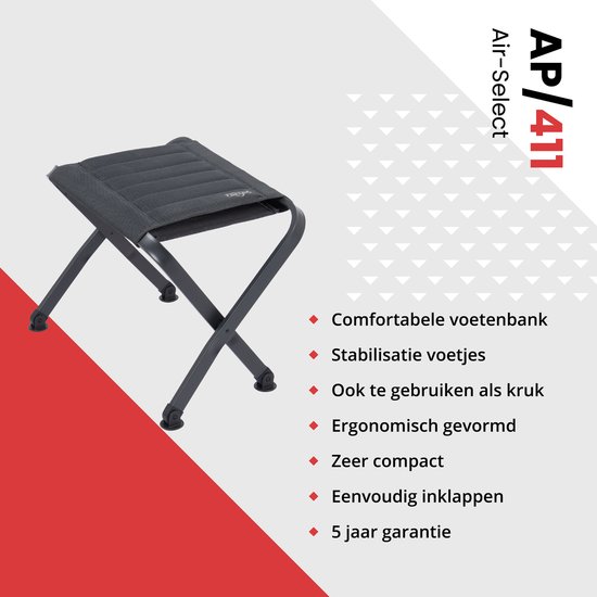 Crespo - Voetenbank - AP/411 - Air-Select - Grijs van Crespo — afbeelding 2
