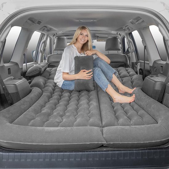 Opblaas auto matras - luchtbed voor in de wagen - camping bank - luchtmatras achterbank - Donkerblauw luchtbed - Draagbare Dubbelzijdige SUV Luchtmatras voor Comfortabel Reizen en Kamperen