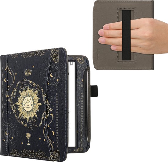 Custodia Kwmobile Per Pocketbook Era E Era Color Con Portacarte E Fascia Elastica, In Finta Pelle