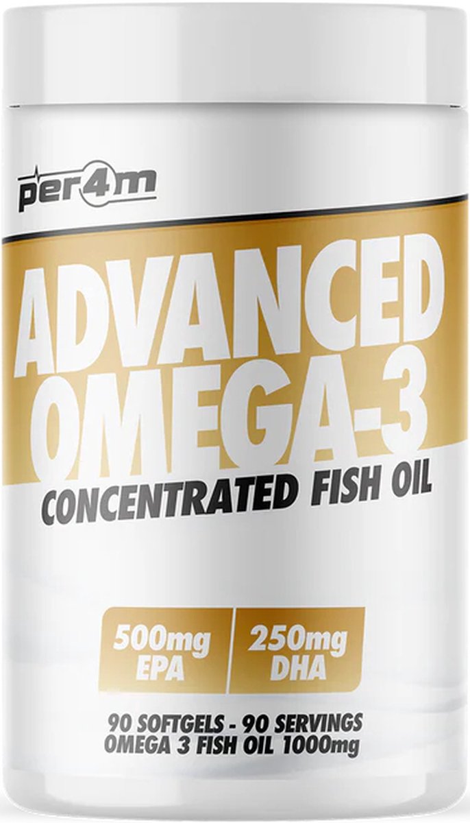 Goedkoopste Per4m - Advanced Omega-3 - Concentrated Fish Oil - 90 servings - visolie - visolie omega 3 - omega 3