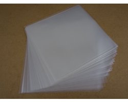 50 LP BUITENHOEZEN GLASHELDER STANDAARD DIKTE 90 micron (GOEDE KWALITEIT, 0.09mm dik) - hoezen lp's, outer sleeves, buitenhoezen, platenhoezen, beschermhoes, transparant, crystal clear, maxi-single, plastic, buitenhoes, lps vinyl platen, 12