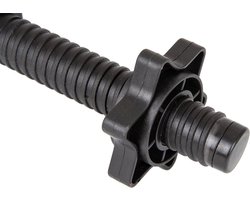Gymtek® Halterstang - 35 cm lengte, ?24 mm - Belastbare Enkele Halterstang - Korte Grepen Halterstang voor Thuisgymnastiek, Training