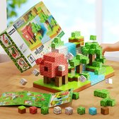 GraceDuck 150 stuks magnetische blokken voor kinderspeelgoed, bouw donkere kasteelset, magnetische bouwkubussen Montessori speelgoed voor peuters 6 7 8 9 10 11 12 jaar oude meisjes jongens