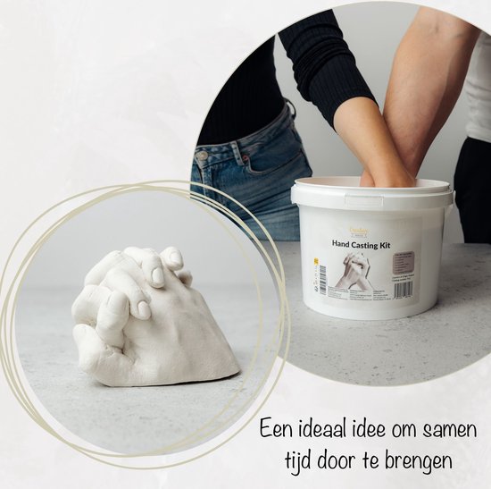 Creative Deco 3D Gipsen Handafdrukset - Handen Paar - Handafdruk Geschenken voor Partners, Koppels - Valentijnsdag, Huwelijksverjaardag, Verjaardag - Geschenk voor Hem en Haar van Creative — afbeelding 5