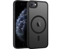 Hoesje geschikt voor iPhone SE 2022 MagSafe Hoesje Zwart - Geschikt voor iPhone SE 2022|SE 2020|8 MagSafe Case Mat Zwart - Geschikt voor iPhone SE 2022 Magsafe Hoesje - Geschikt voor iPhone SE 2020 Hoesje - Geschikt voor iPhone 8 - Mat Zwart