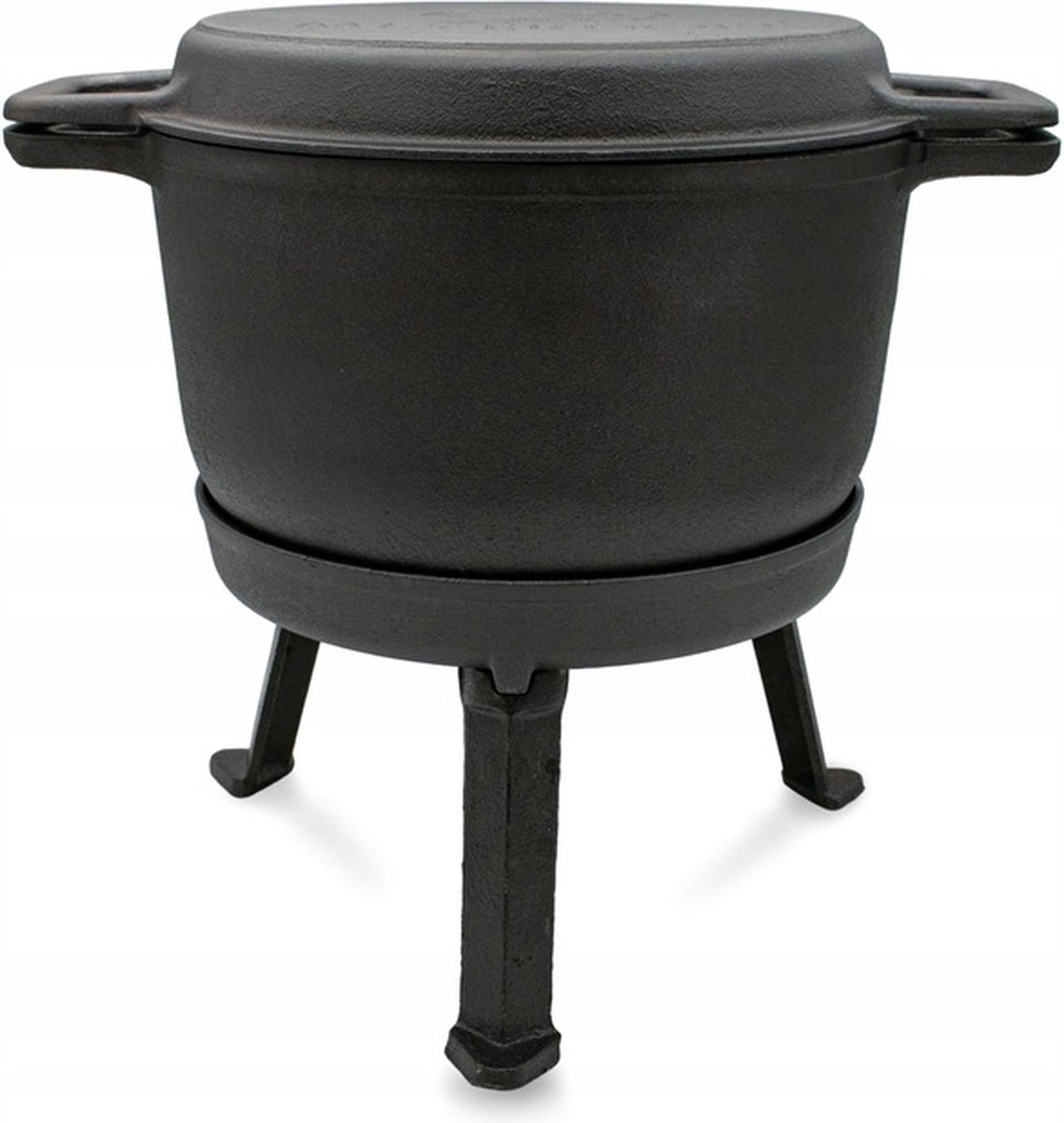 Meyerhoff 2-in-1 Outdoor Dutch Oven Gietijzeren Pan 10L – Met Deksel als Grill – Kampvuur Ketel Met Afneembare Poten – Voor Buiten Koken & BBQ