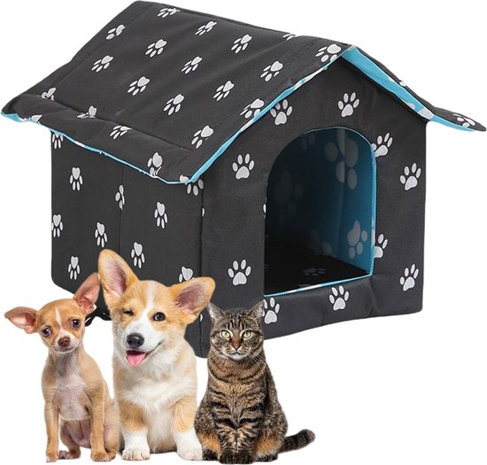 Koel Kattenhuis, Opvouwbaar Zomerhuis voor Huisdierkoeling met Ijspak