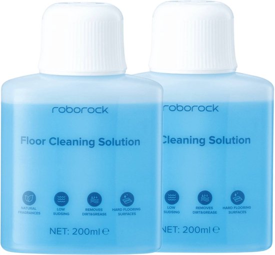 2PCS-Originele Roborock reiniger voor Roborock Dyad Pro/Dyad Pro Combo/S8 MaxV Ultra/S7 Max Ultra/Qrevo/S8+, 200 ml, Nat en Droog Stofzuiger - Robotstofzuigers - vervangingsonderdeel, organisch schoonmaakconcentraat