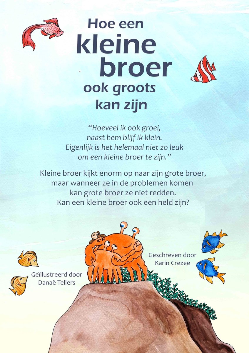 Hoe een kleine broer ook groots kan zijn - Prentenboek - Cadeau broer - Cadeau baby - back cover