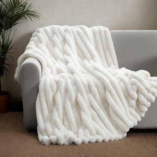 Fluffy Toscaanse Luxe: Warme Extra Dikke Winterdekens voor Bed & Bank