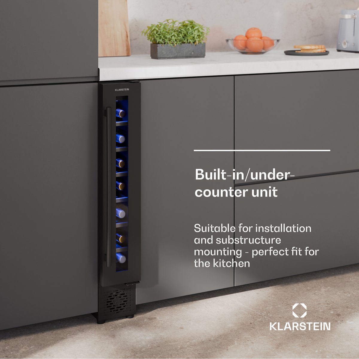 Klarstein Vinovilla 7 Uno Wijnkoelkast - 1 Koelzone - 7 - afbeelding 3