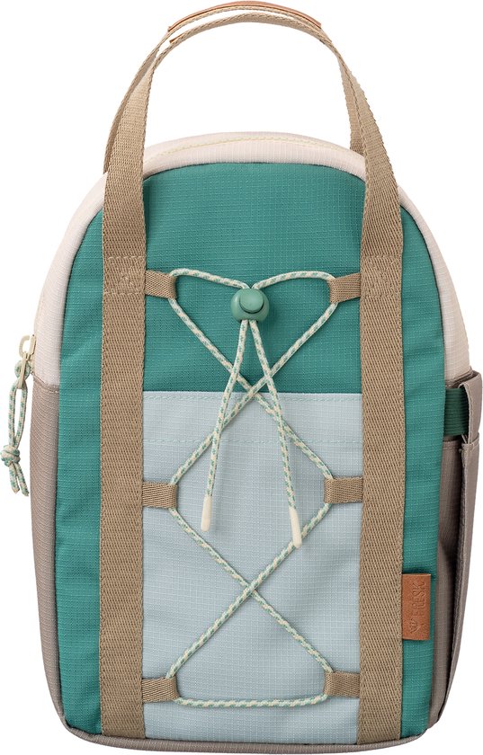 Fresk Outdoor Rugzak voor Kinderen 3-5 jaar - 5,8 L - Schooltas Kind Jongen - Verstelbaar - Waterafstotende Rugtas - Zijvak voor Thermosfles - Groen - Feldspar