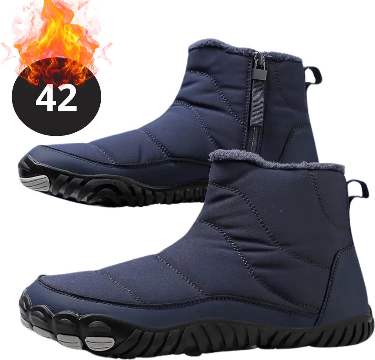 Livano Snowboots Sneeuwschoenen Sneeuwboots Heren Wintersport Ski Skischoenen – 42 Antislip Blauw