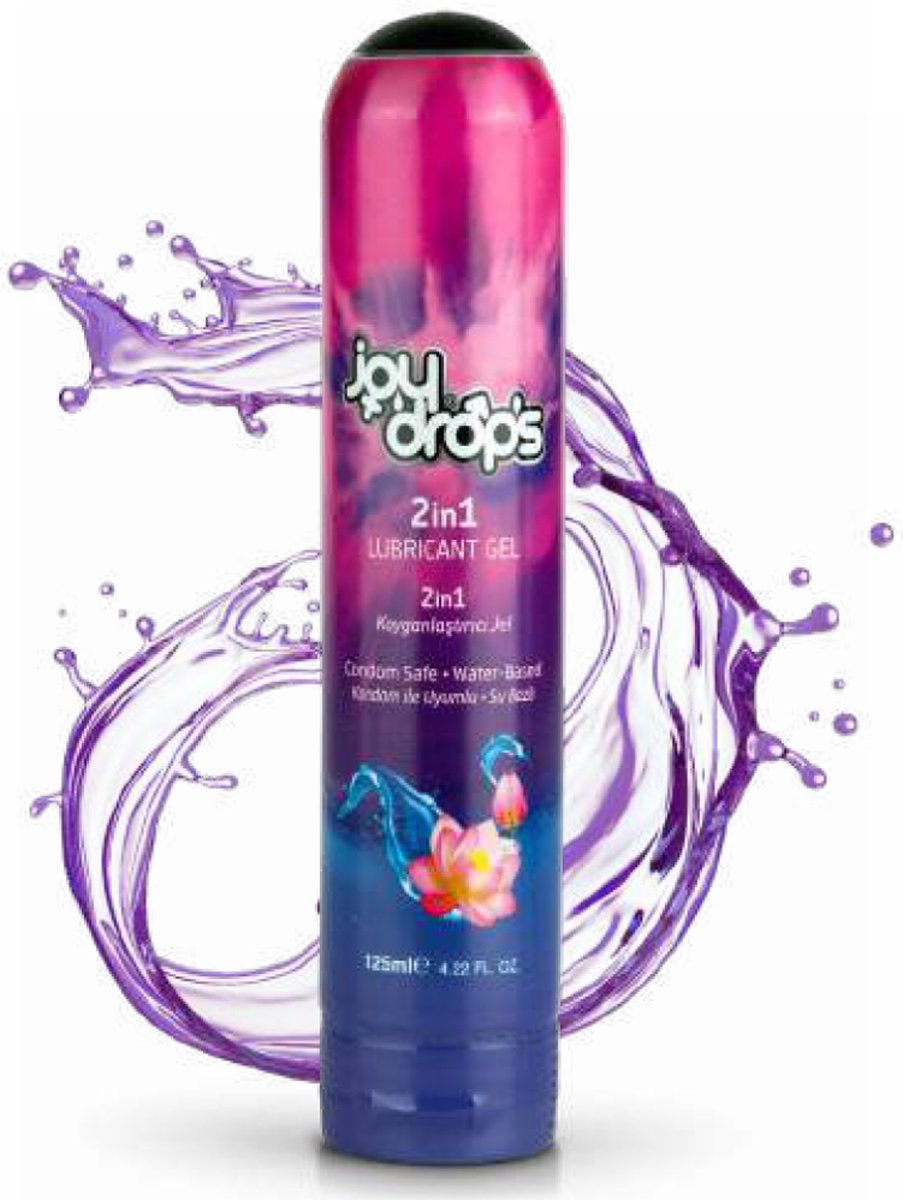 Goedkoopste JOY DROPS 2 in 1 Glijmiddel op Waterbasis, Intieme Massage Glijmiddel Gel voor Vrouwen Mannen, Condoom Speelgoed Compatibel Glijmiddel Niet Plakkerig, Niet Vlekkend, Lang Houdbaar, pH Gebalanceerd, 125 Ml