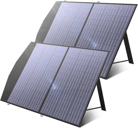 KDAWN Hoog Rendement Zonnepaneel 160W Zonnepaneel 18V Hoog Rendement Monokristallijn Draagbaar Flexibel Waterdicht Noodopladen Buiten Oplaadbaar Power Voor Krachtcentrales Buiten Kamperen Color 160w